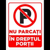 Indicator nu parcati in dreptul portii